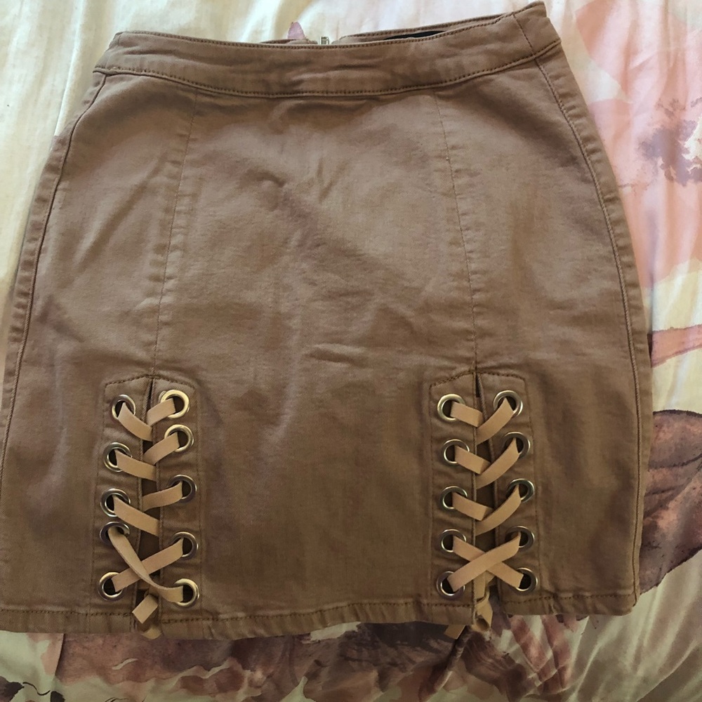 Mauve jean skirt